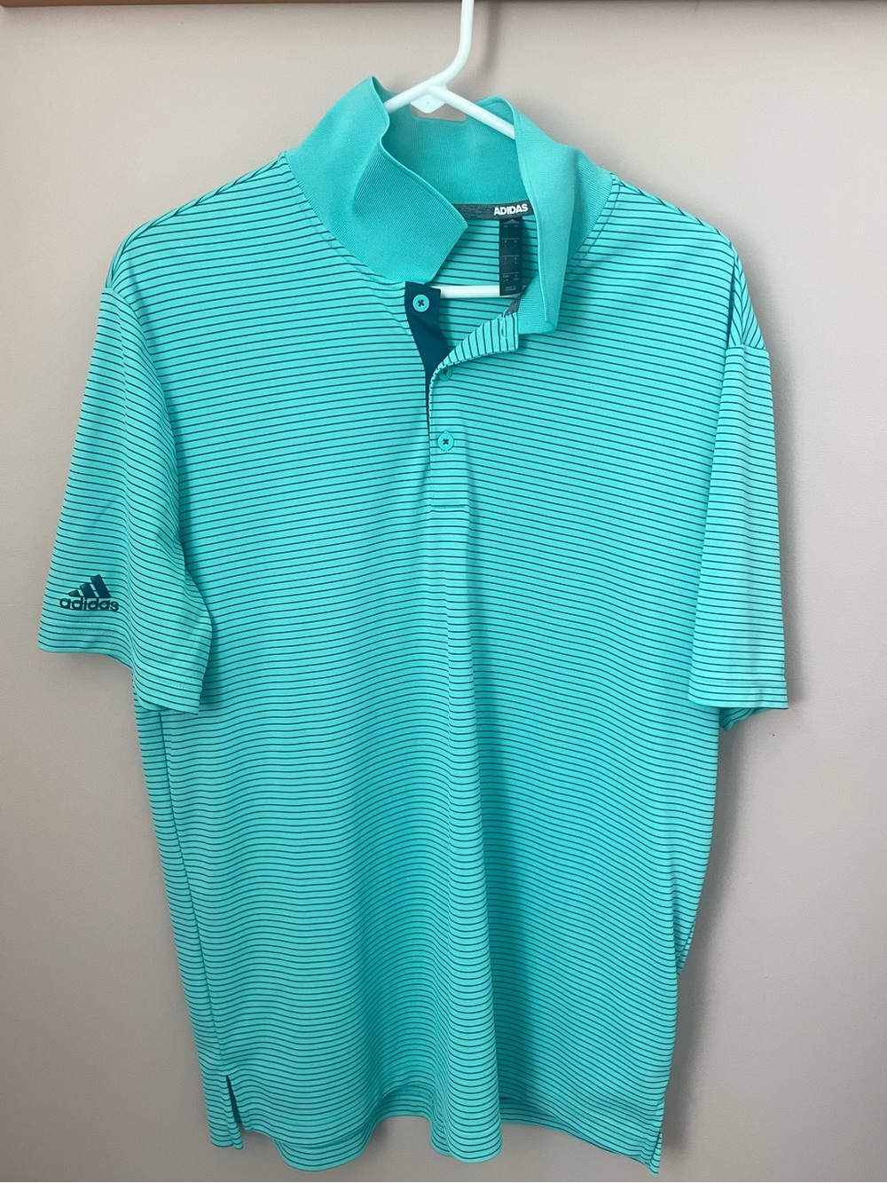 Adidas Men’s Aqua Striped Golf Polo - XL